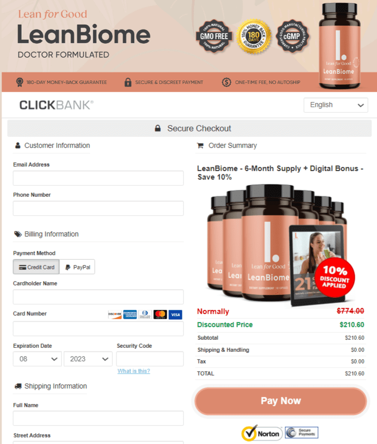 leanbiome-order-page